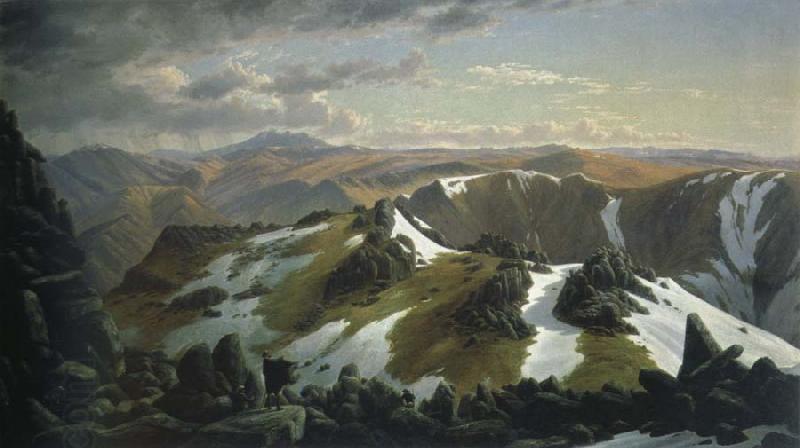Eugene Guerard north east view from the northern top of mount kosciuszko China oil painting art